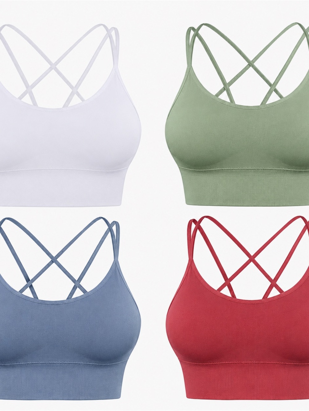 Seamless Strappy Everyday Bralette Bundle - Size M